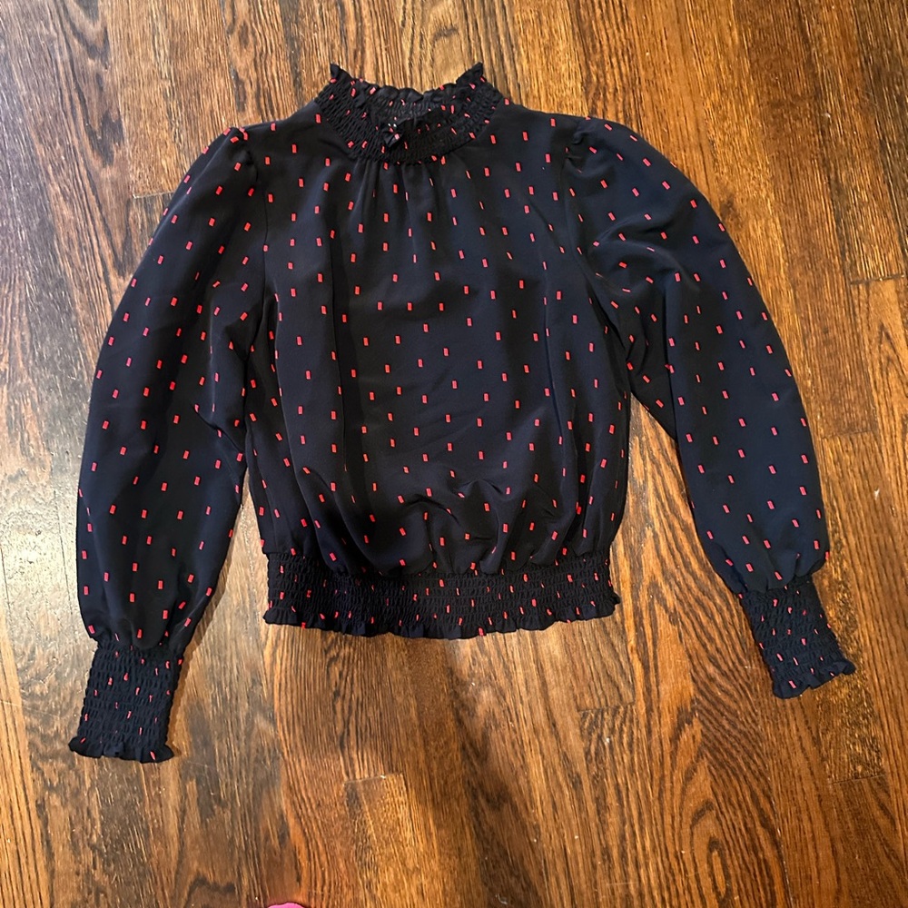 Sanctuary blouse black and red